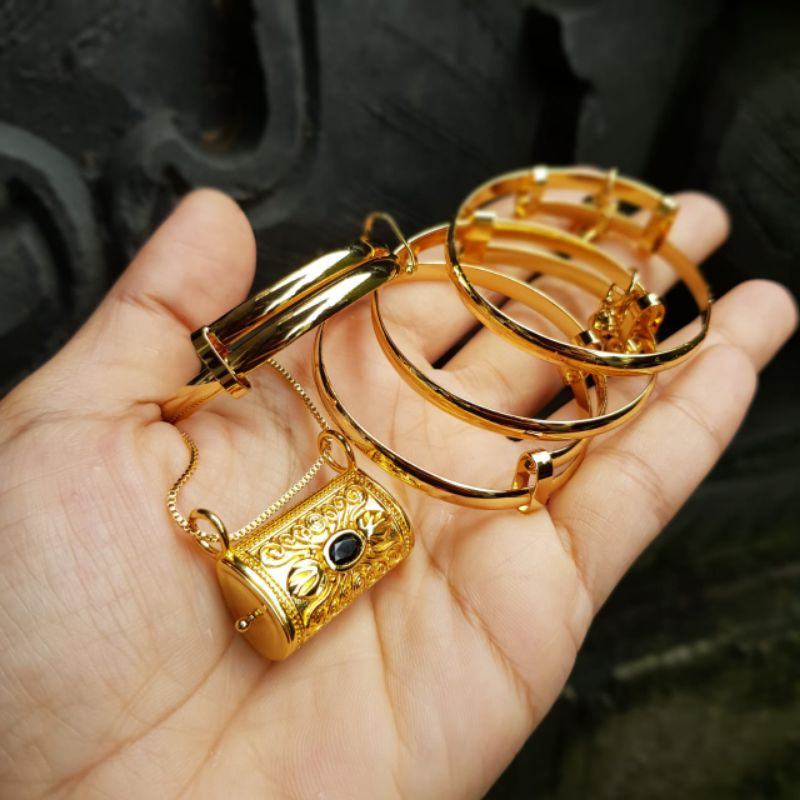 set perhiasan 3 bulanan anak bali