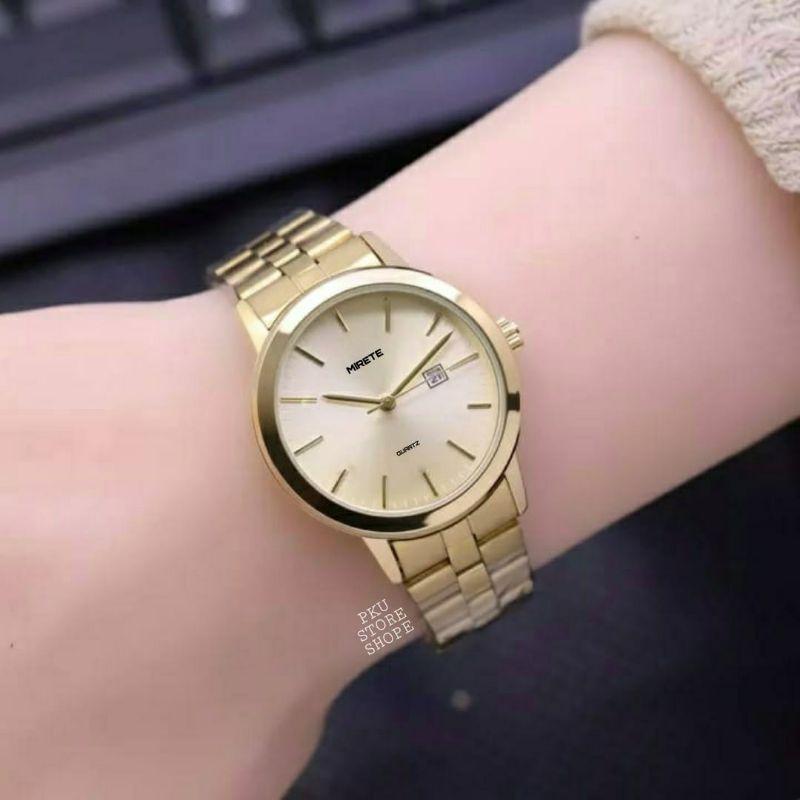 JAM TANGAN WANITA TERBARU ✅ FITUR TANGGALJAM TANGAN CEWEK/WANITA ANTI AIR BESST SELLER MODEL SIMPLE ELEGAN JAM TANGAN WANITA MURAH BERKUALITAS MIRETE ORIGINAL JAM TANGAN CEWWK