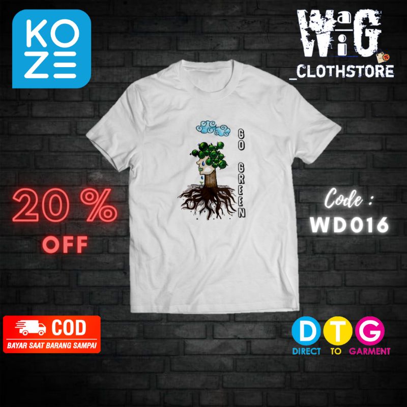 KAOS SUPER PREMIUM GO GREEN /KAOS DISTRO PRINTING DTG