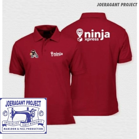 Kaos Polo Shirt Tshirt Baju Kerah Distro Ninja Xpress polos custom indonesia anak dewasa COD murah J