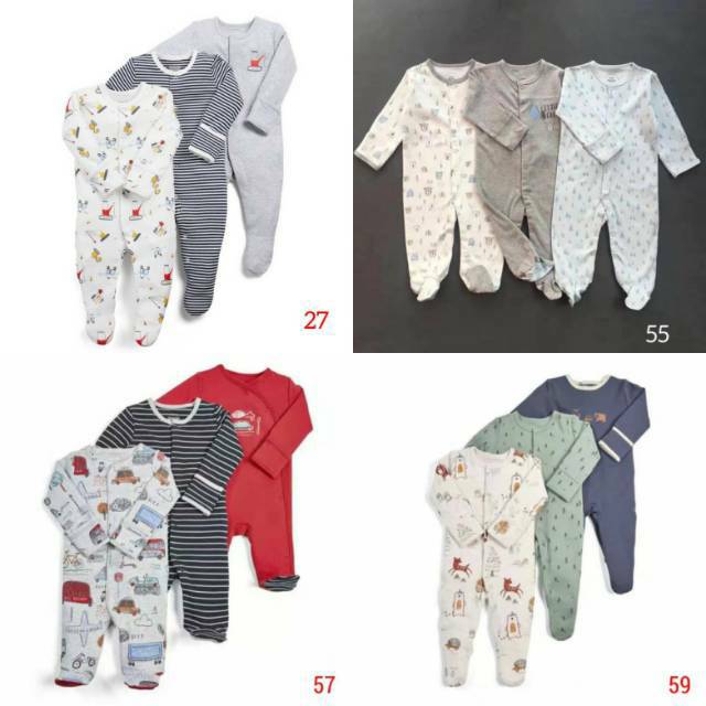 Sleepsuit Mamas Papas/ Baju tidur bayi Premium/ Mamas and Papas