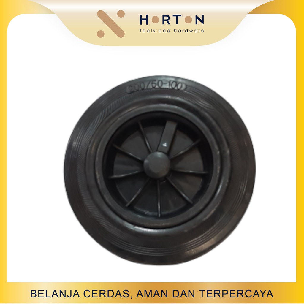 Roda Karet Hitam / Roda Gerobak 8 Inch