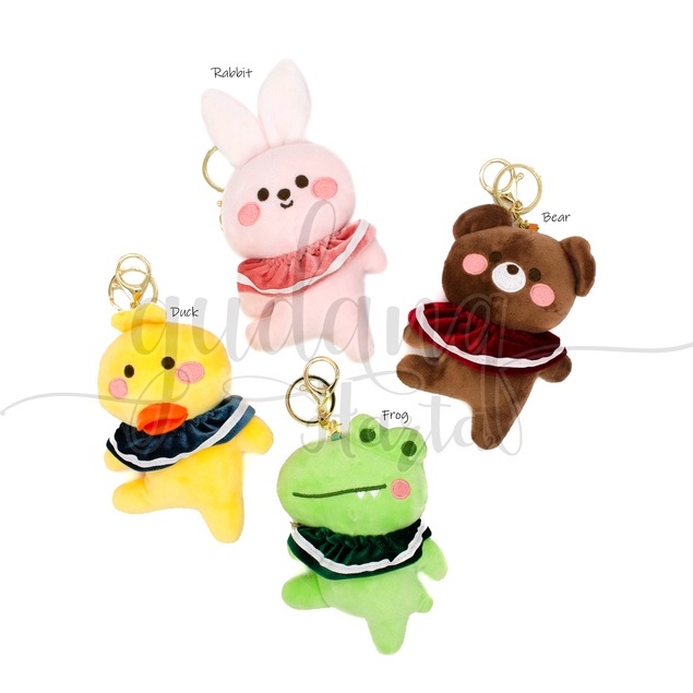 Gantungan Kunci Dancing Animal Plush Keychain Bear Frog Duck GH 302335