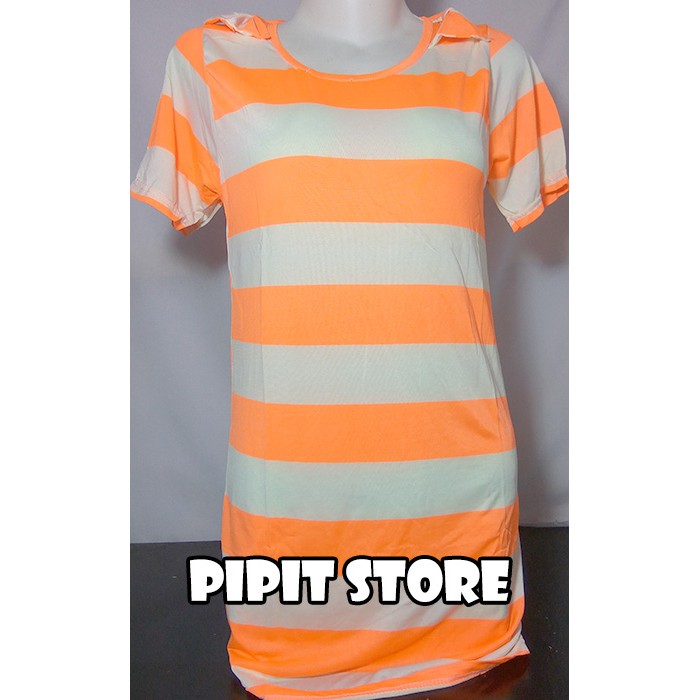 Baju Blouse Atasan Wanita Santai Murah Lengan Pita Orange