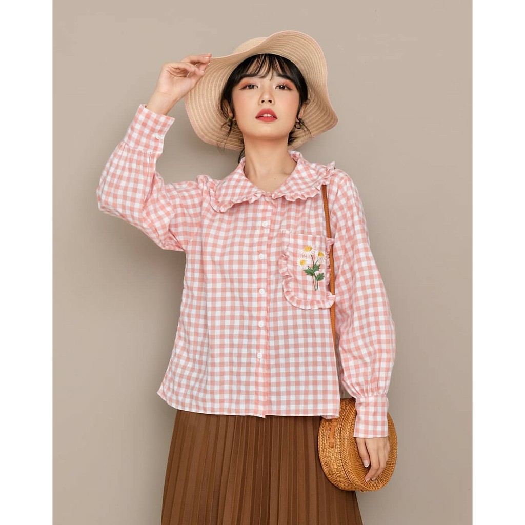 Daisy Blouse Atasan Wanita Korean Style Pakaian Wanita Pakaian Muslim