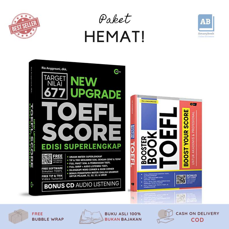 Jual BUKU TES TOEFL - BUKU NEW UPGRADE TOEFL SCORE EDISI SUPERLENGKAP ...