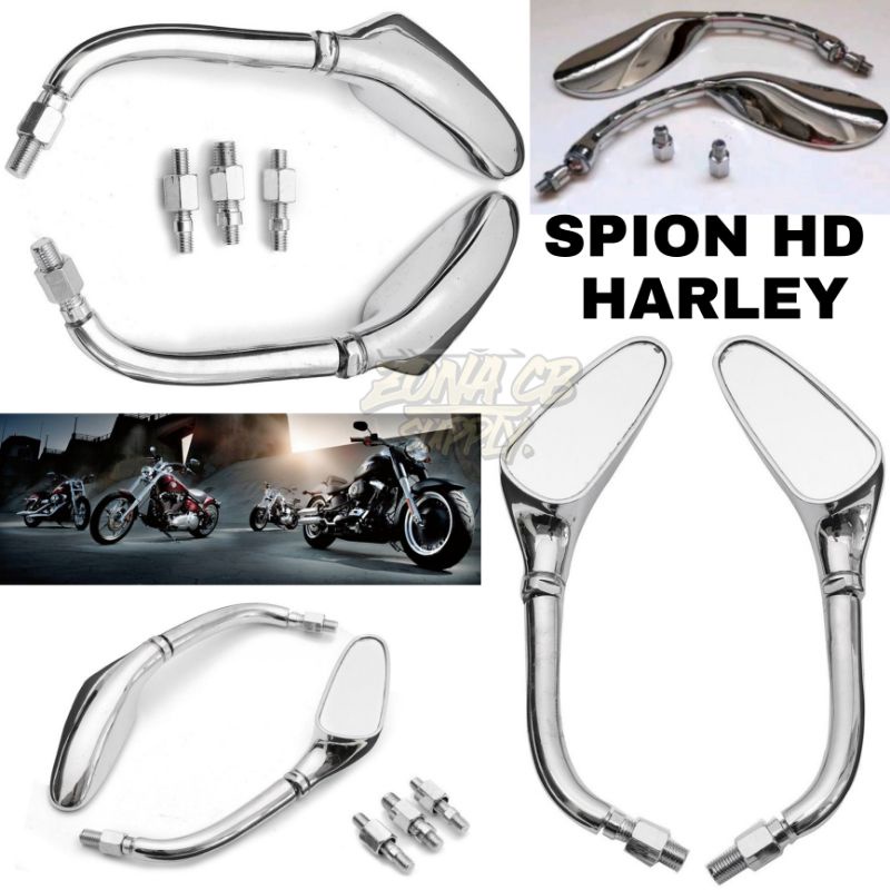 kaca spion hd Harley Davidson moge classic drat 12 14 yamaha honda chrome import daytona oval kotak 