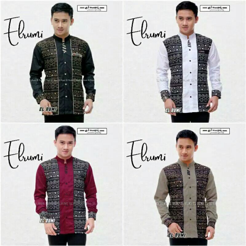 Baju Koko Batik Jarilis Baju Koko Pria Motif Dayak