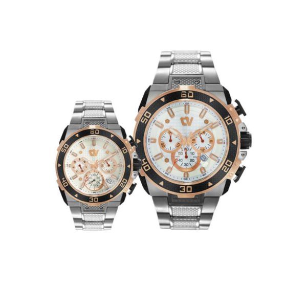 JAM TANGAN COUPLE CHRIST VERRA 7100-10SILVER ORIGINAL