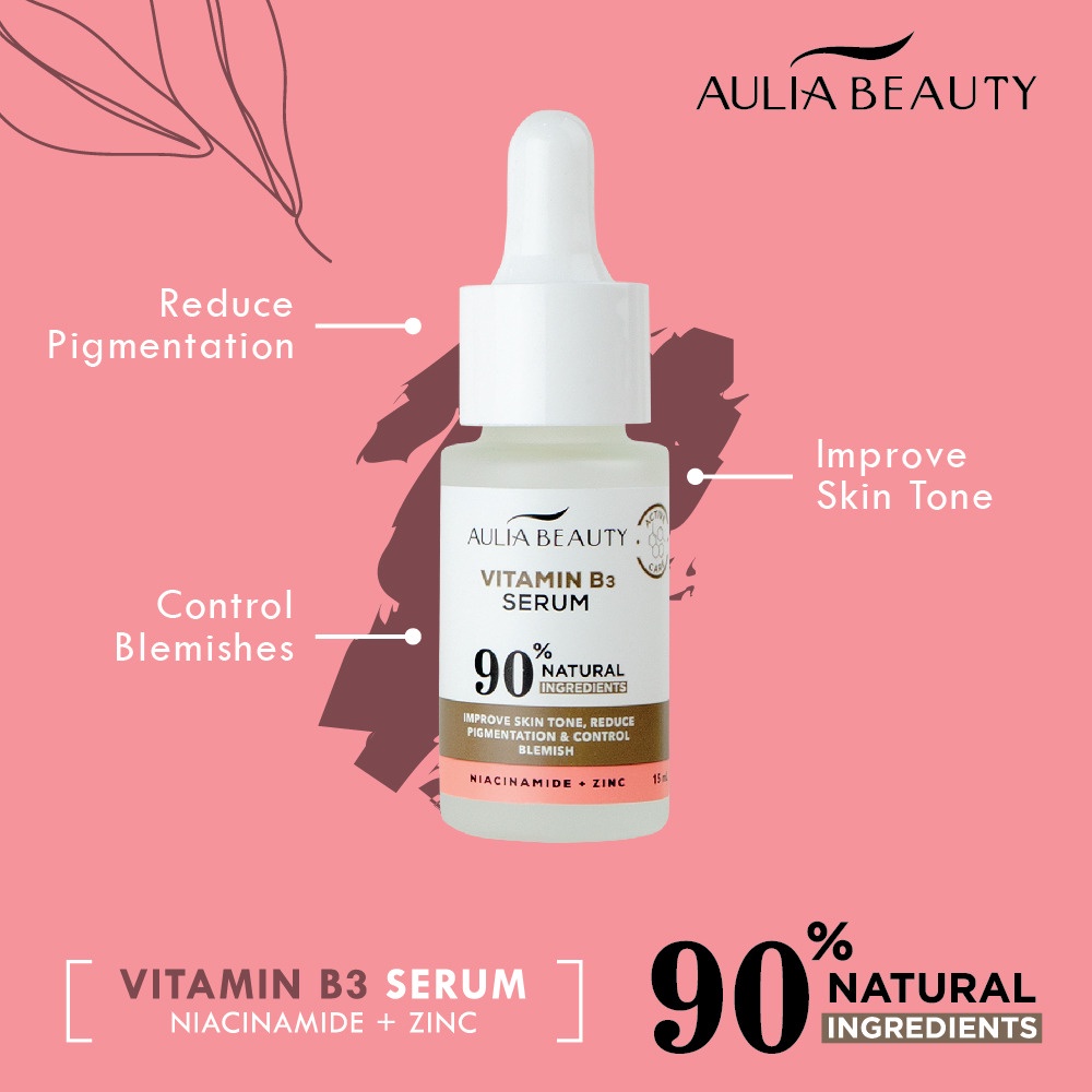 AULIA BEAUTY Vitamin 15ml | Vit C B3 E Serum &amp; Clarifying Toner 100ml by AILIN