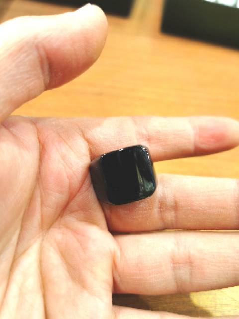 [Paling Laku] Cincin titanium hitam besar kasual