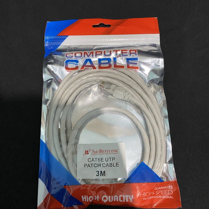 Kabel Lan 3M Cat 6 / UTP 3Meter High Quality - Bestlink