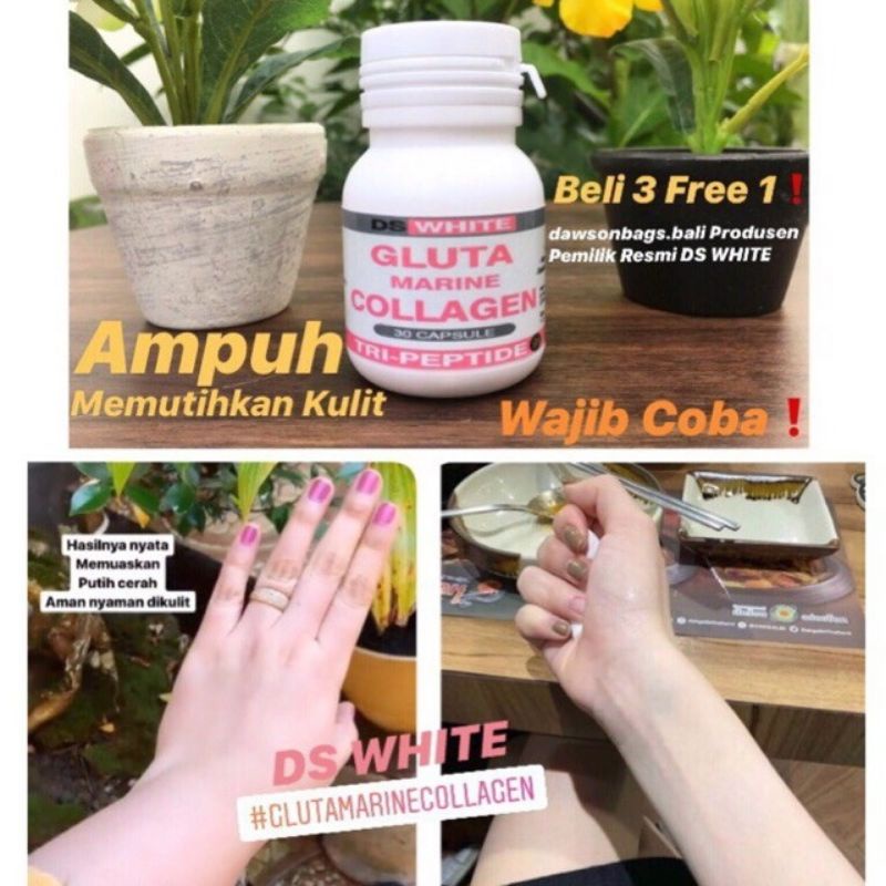 KAPSUL PEMUTIH BADAN KULIT TUBUH GLUTA MARINE COLLAGEN AMPUH MEMUTIHKAN KULIT PERMANEN HALAL