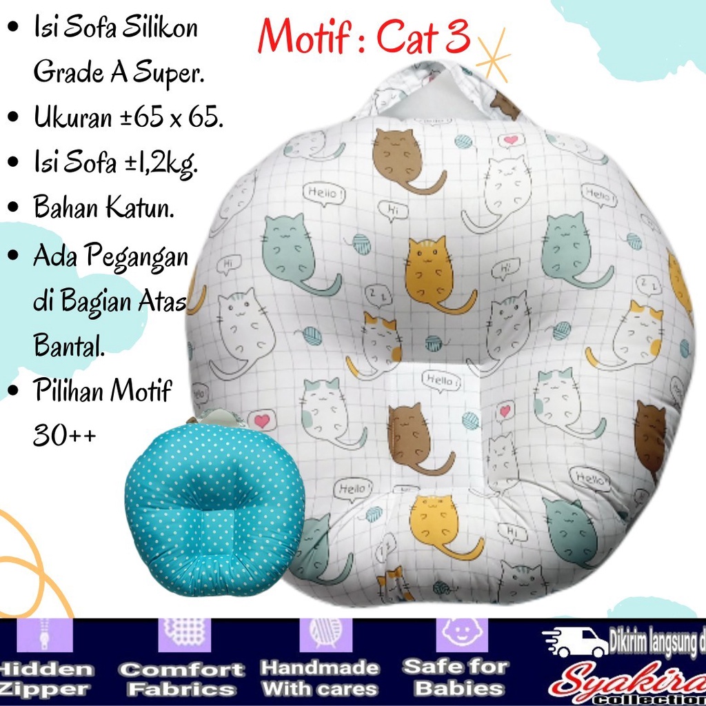 Bantal sofa bayi dengan sabuk penganman membuat bayi santai dan aman