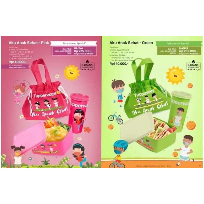 aku anak sehat tempat bekal anak tupperware