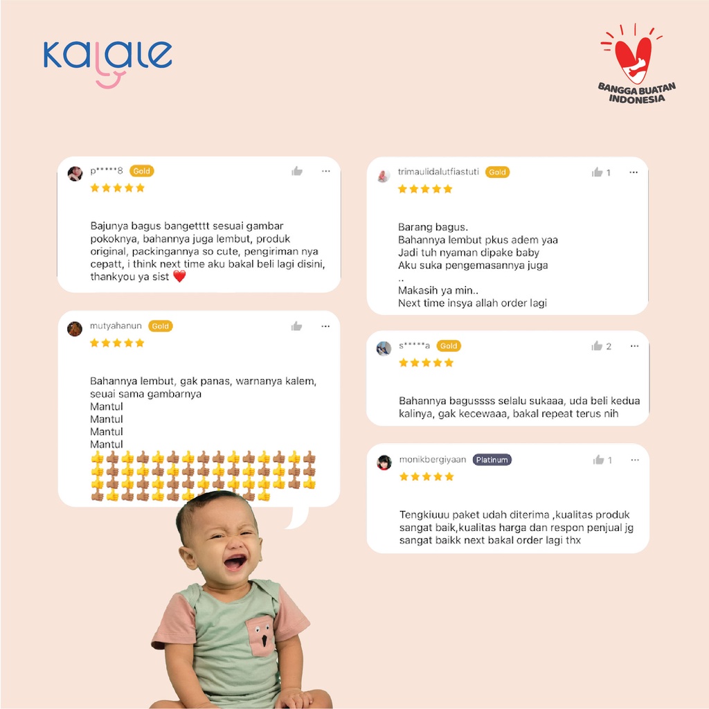 Kalale Raglan Tshirt 0-12 Bulan Baju Kaos Anak Bayi Laki Laki Perempuan Basic Polos-6
