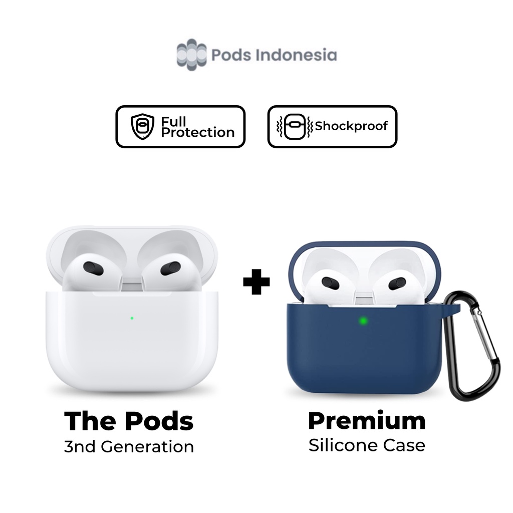 Bundle 2 in 1 Starter Set [The Pods Gen 3 + Free Premium Silicone Soft Case + Free Hook] by Pods Indonesia