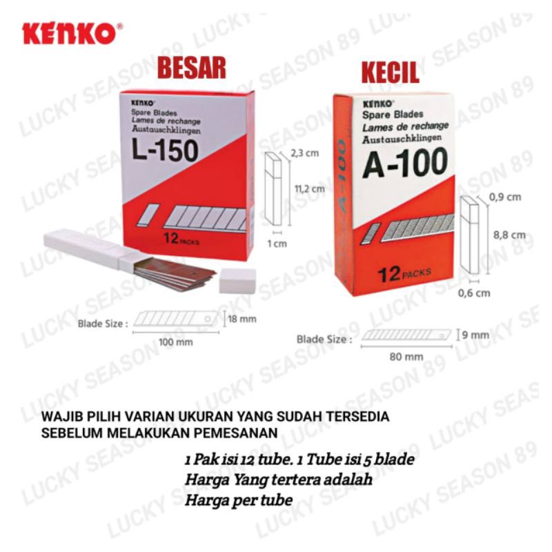 Isi Cutter Kenko-Cutter Refill 5pcs/Isi Ulang Karter