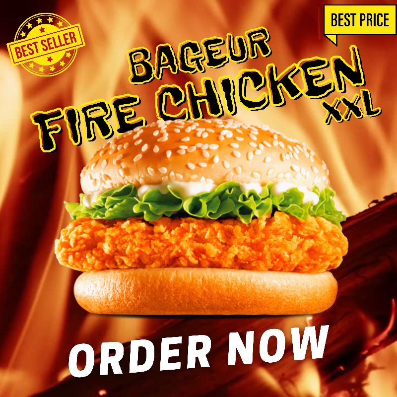

Baguer Fire Chicken Burger