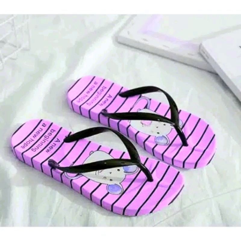 SANDAL JEPIT WANITA MOTIF MOUSE SALUR