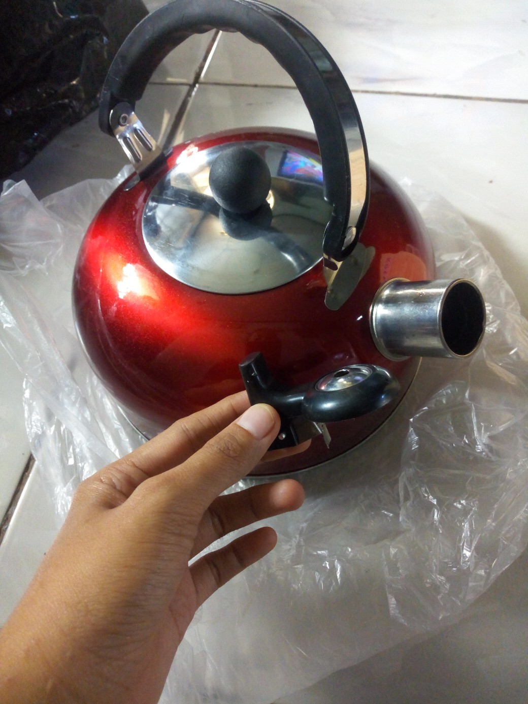 Teko Siul Warna Stainless Ukuran 3leter Anti Karat