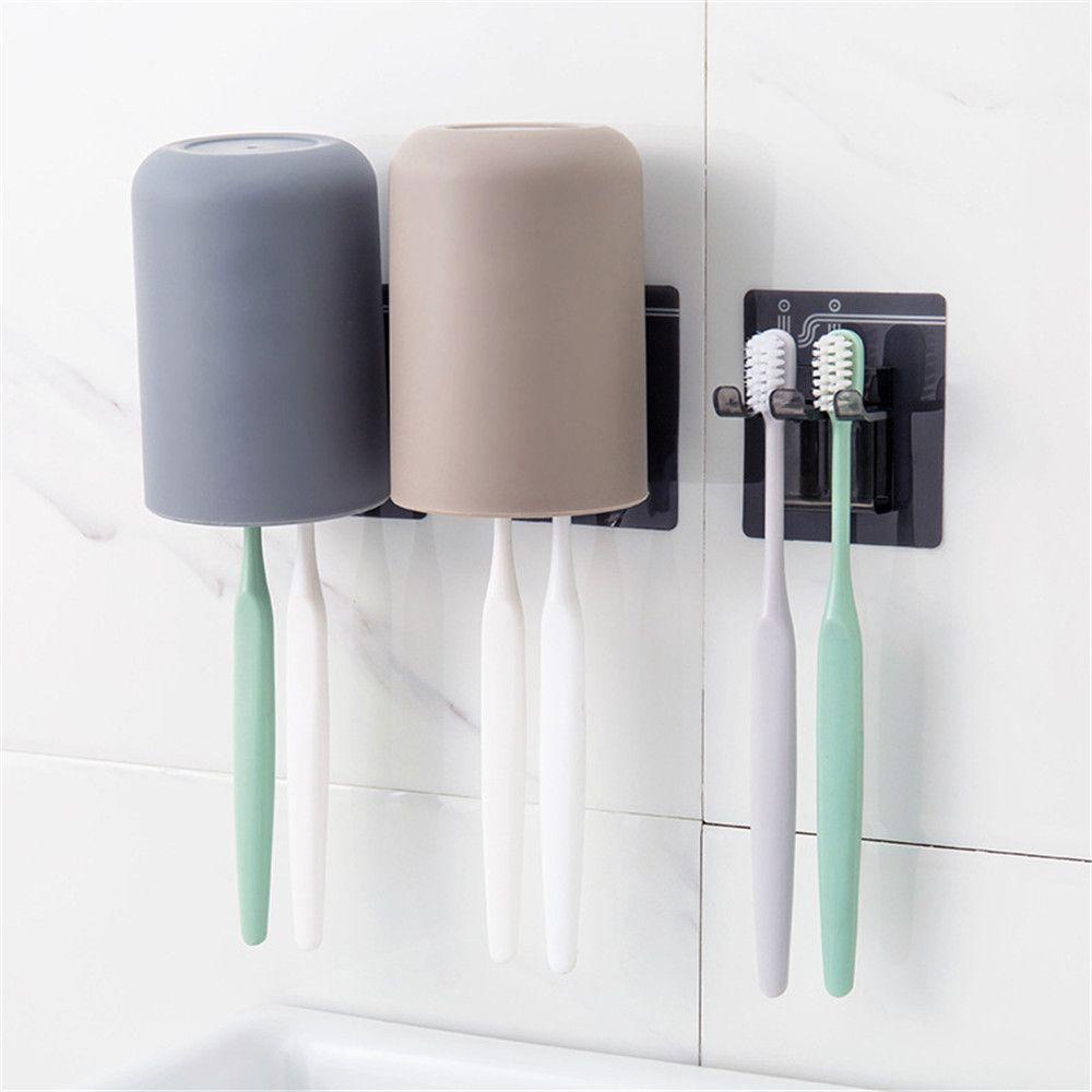 Populer Tempat Sikat Gigi Aksesoris Kamar Mandi 2posisi Suction Cup Tooth Brush Dispenser