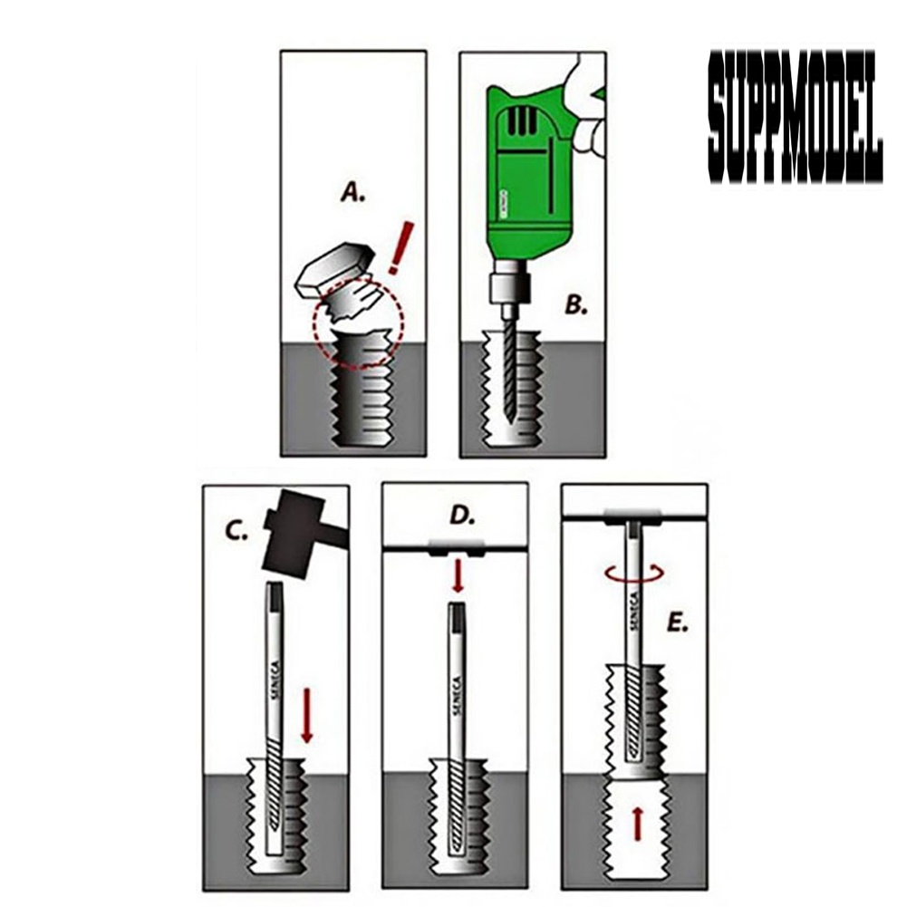 5 Pcs Alat Bor Ekstraktor Sekrup Rusak Untuk Perbaikan Mobil