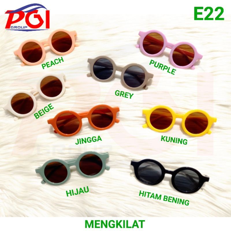 COD 【Boboho Boboho Boboho】 <MGS> Kacamata Anak Boboho Frame Bulat || E022-1