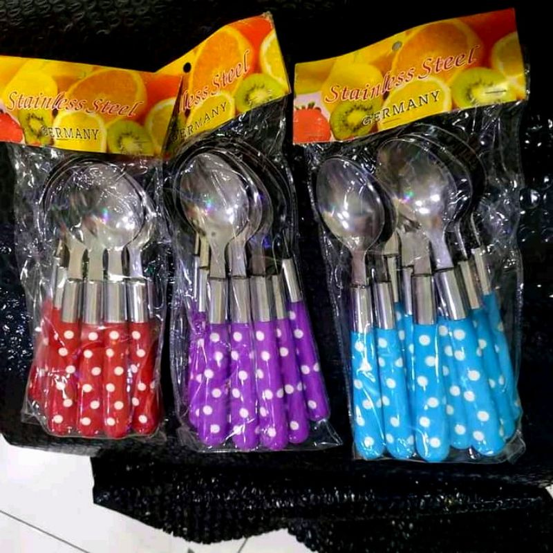 Sendok Polkadot 12pcs Termurah