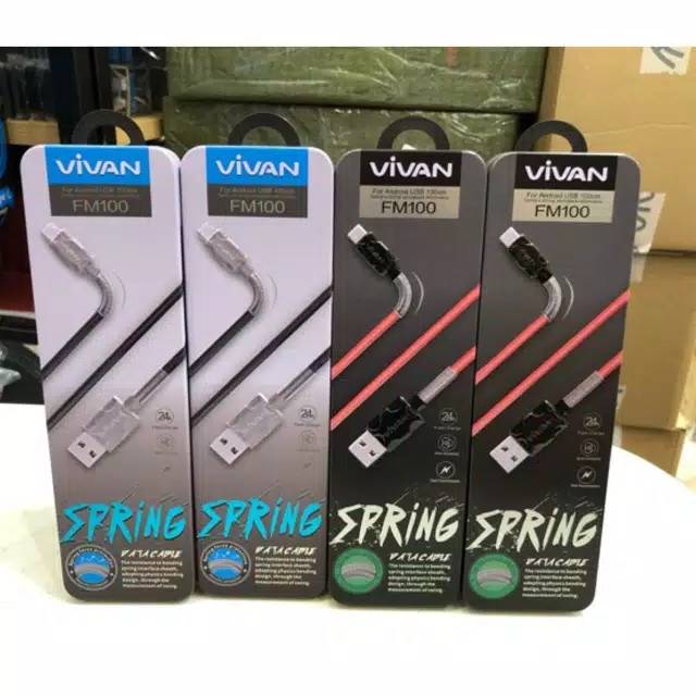 Kabel Data Charger Casan Vivan FM100 Android Micro BB Fast