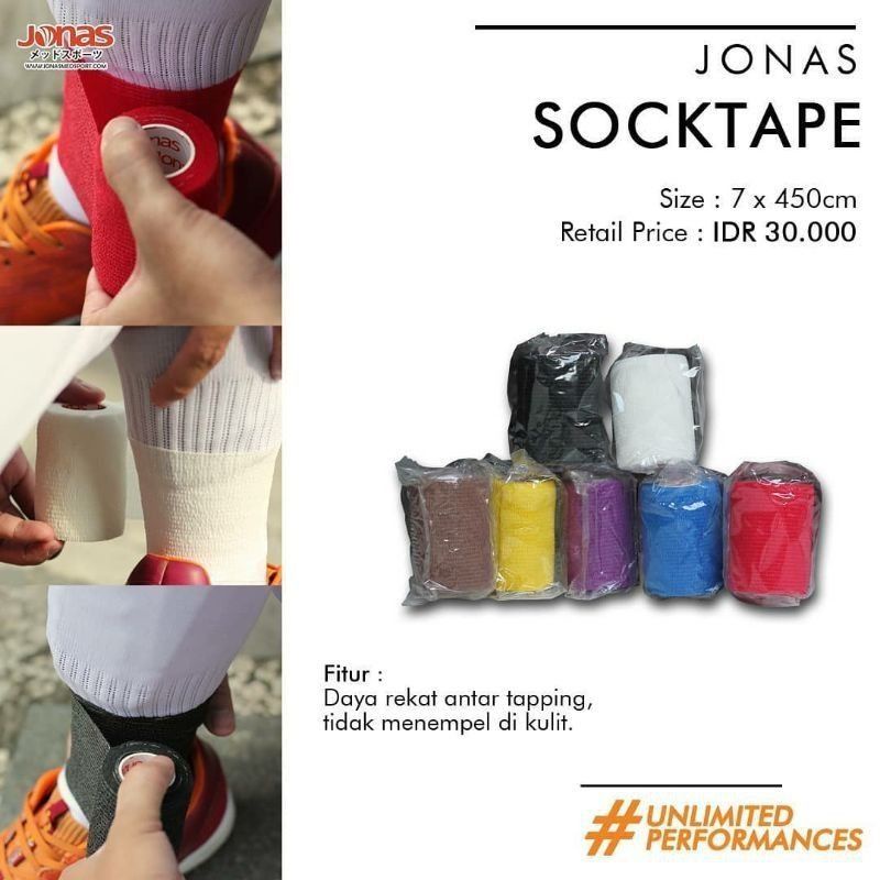 Socktape Jonas Tapping Kinesio Taping Finger Tape Perekat Kaos Kaki