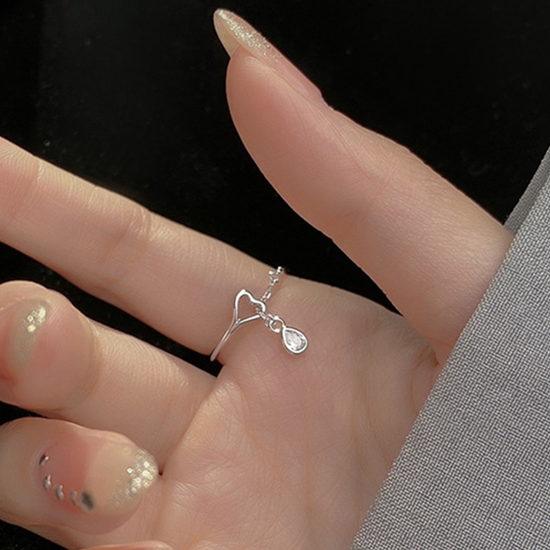 Cincin Sterling Silver 925 Model Rantai Terbuka Untuk Wanita