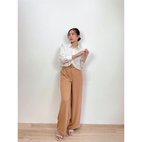 CELANA KULOT CRINKLE HIGHWAIST/ LOOSE PANTS/ CELANA PANJANG WANITA BAHAN JATUH/ TALI DAN NON TALI