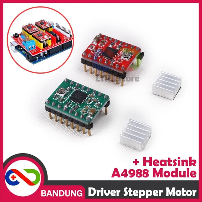 

Promo A4988 DRIVER STEPPER MOTOR REPRAP 3D PRINTER CNC BOARD + HEATSINK terbaik