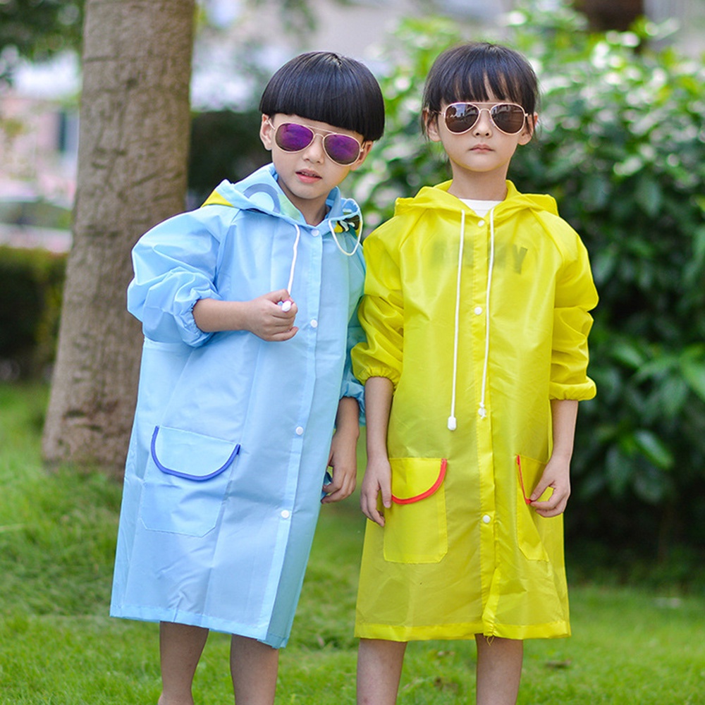 OKEYI Jas hujan anak karakter hoodie raincoat anak lightweight