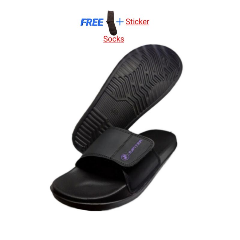 Sandal Slide Pria Sendal Slip On Perekat Velcro Ringan Anti Licin