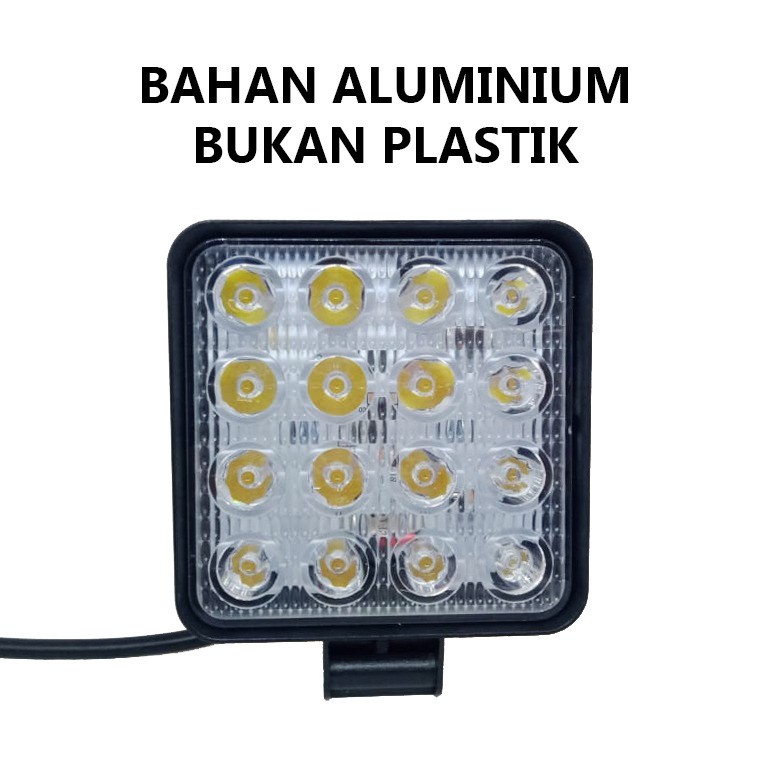 Lampu LED Sorot Tembak Worklight Mobil Motor 48 Watt 16 Titik Mata 48Watt Offroad 48W Spotlight W48