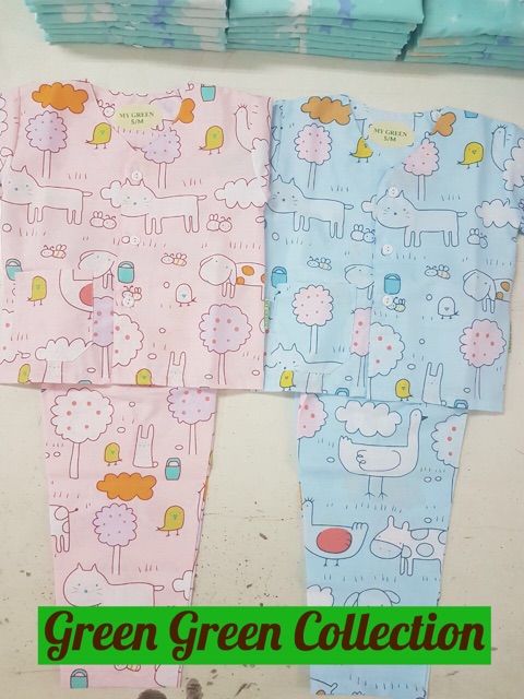 Piyama katun anak full print motif (1-10th)