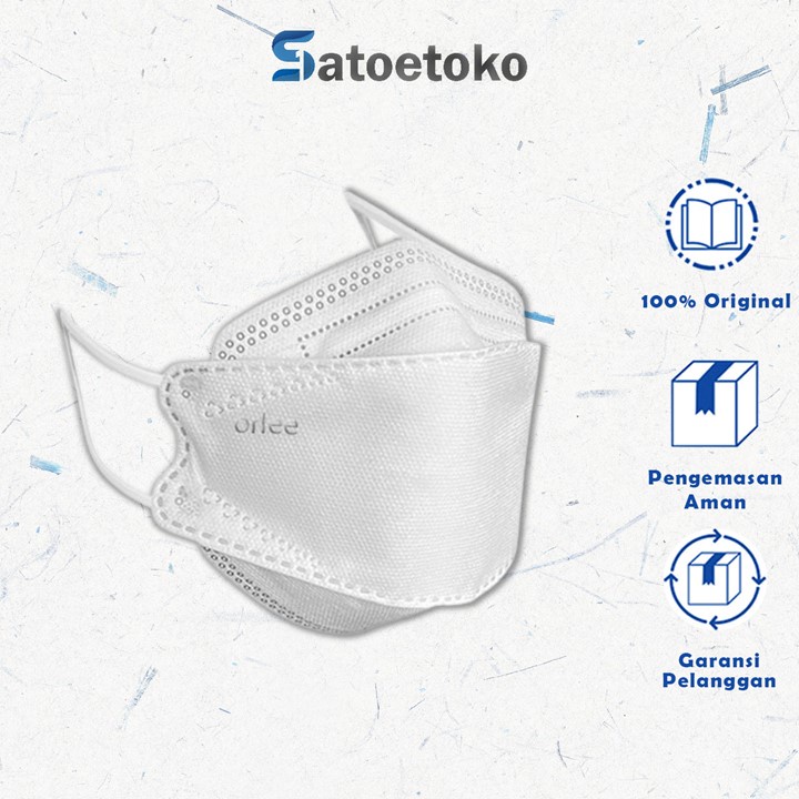 MASKER ORLEE KF94 4PLY EMBOSS ORLEE  EVO 3D ISI 10 - PUTIH