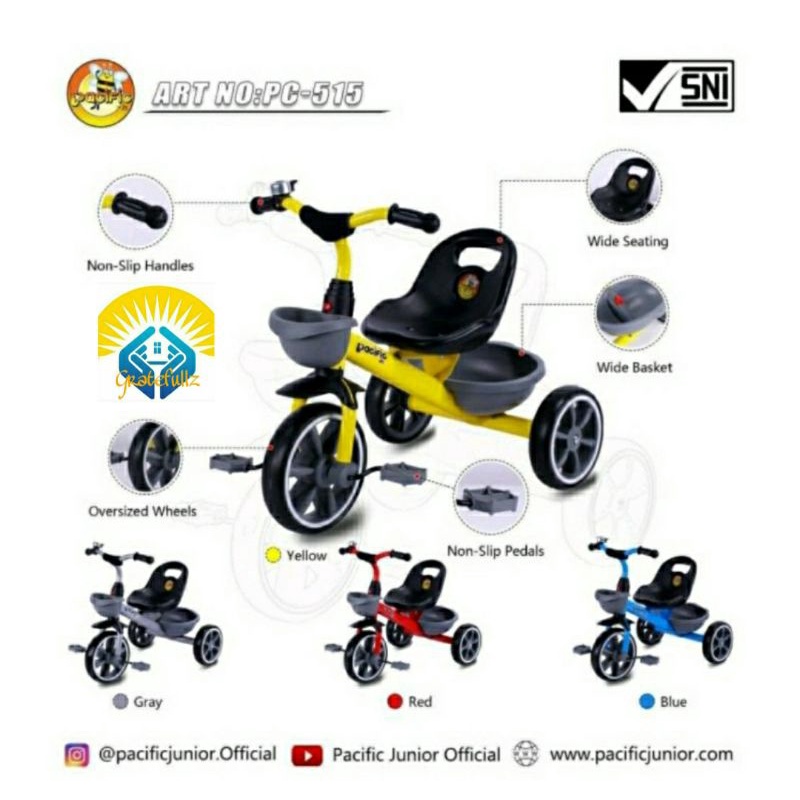 Sepeda anak roda tiga Pacific 515