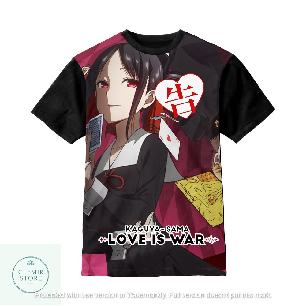 Kaos 3D Anak | Baju Sablon Printing Kaguya Shinomiya Kaguya Sama (Kaguya Sama Card) Love Is War Baju