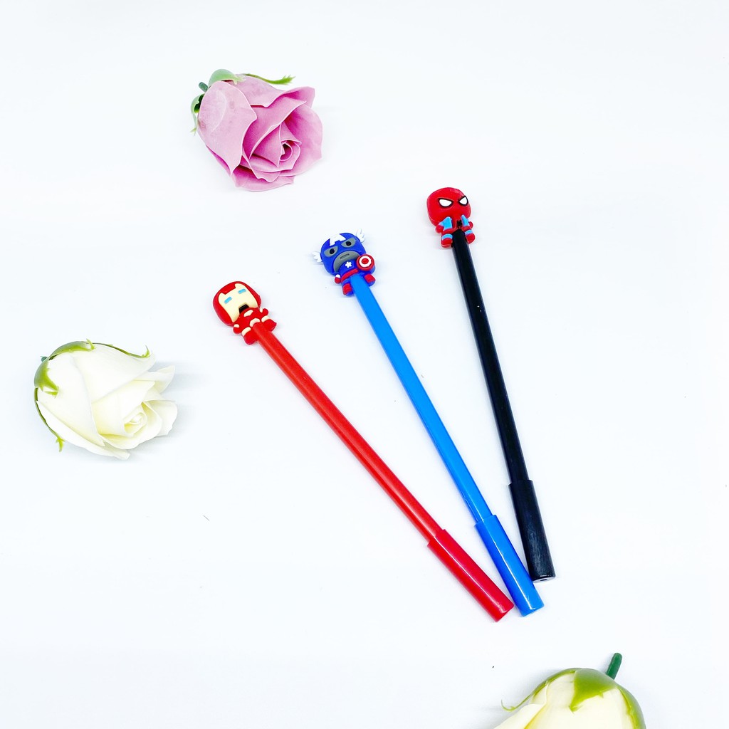 

PULPEN KARAKTER SPIDERMAN CAPTAIN AMERICA IRON MAN / BOLPEN GEL KARAKTER SUPERHERO / GEL PEN