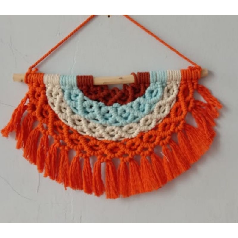 READY STOK) macrame hiasan dinding warna / macrame wall hanging (HD 025)