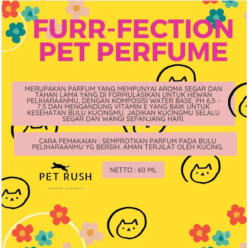 PARFUM KUCING | MINYAK WANGI KUCING 60 ML | 24 AROMA FRESH