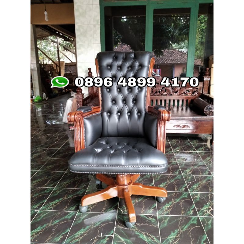 kursi direktur jati kursi kerja kayu jati finishing