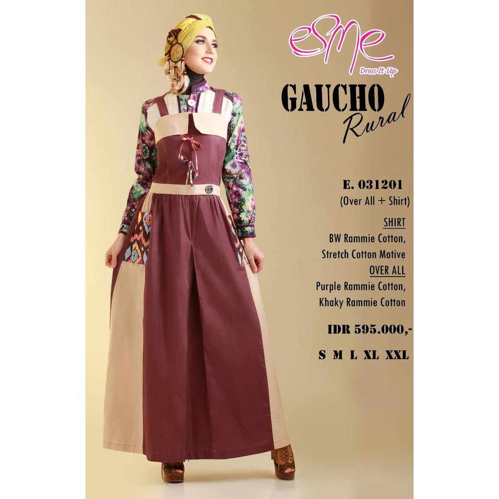 JUAL GAMIS ESME E-031201 SIZE XL/BAJU MUSLIM/BUSANA MUSLIM/DISKON 30% FREE ONGKIR