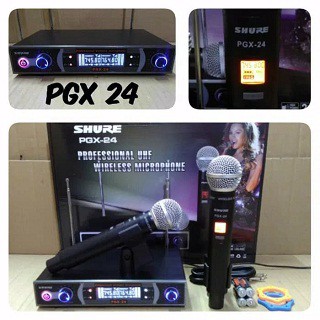 MIC WIRELESS SHURE PGX 24 ( 2 MIC PEGANG )
