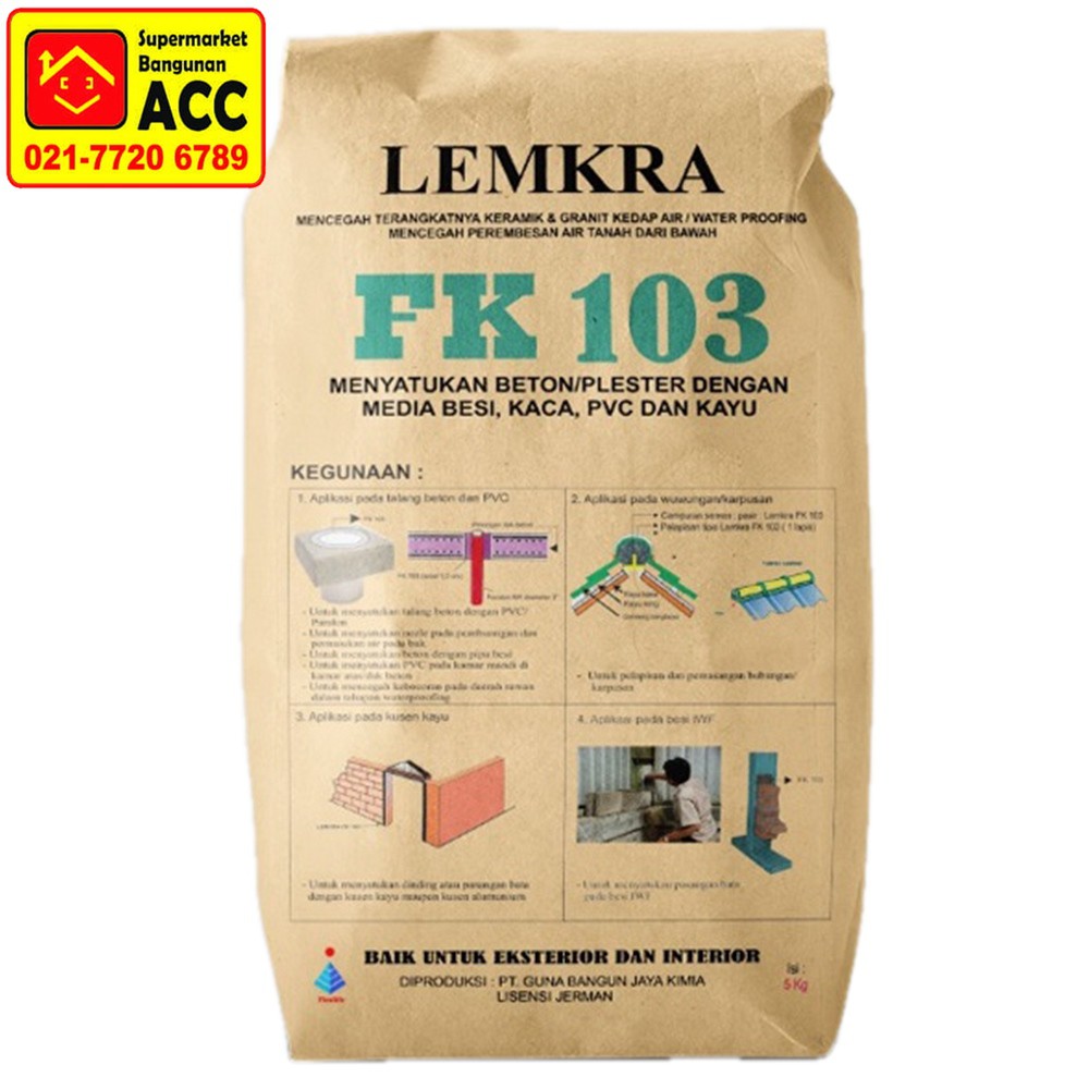 Jual Lemkra Fk 103 Fleksibel Waterproofing Abu Abu 5 Kg Shopee Indonesia