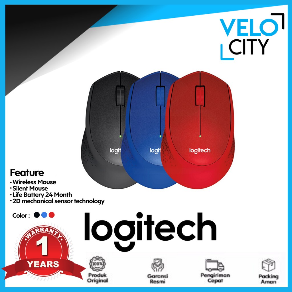 Mouse Wireless Silent  Logitech M331 Original Garansi 1 Tahun