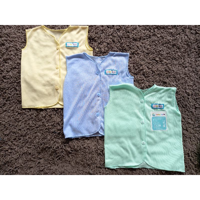 Baju Bayi Polos  lengan kutung newborn SNI per 1pcs